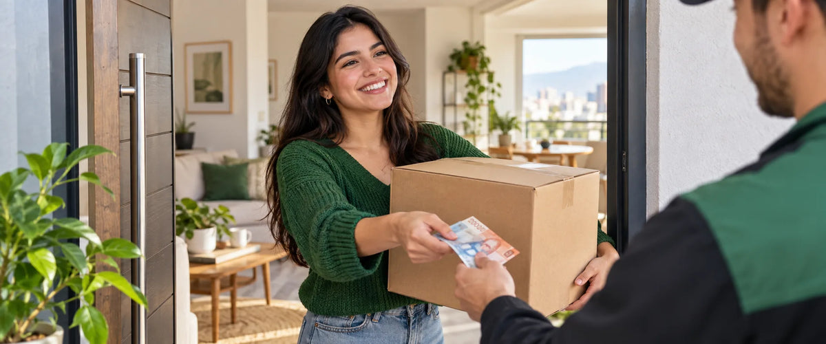 Recibe tu pedido y paga en la puerta de tu casa